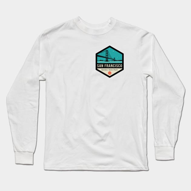 San Francisco Badge Design Long Sleeve T-Shirt by CloudWalkerDesigns